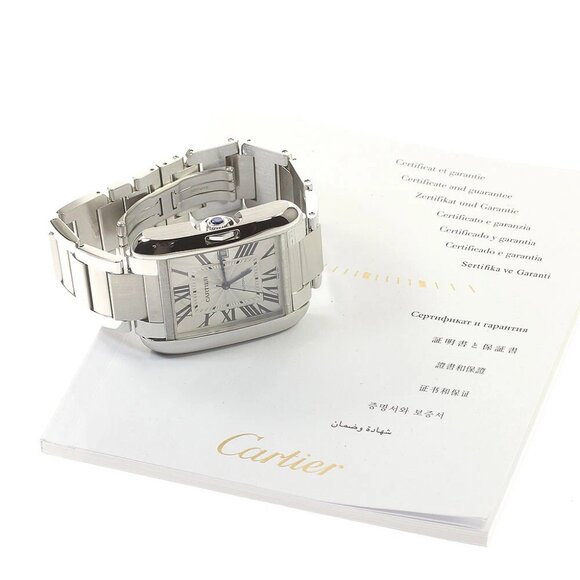 CARTIER Tank Anglaise XL W5310008 Date Silver Dial Automatic Men's Watch_823859 - Picture 2 of 7